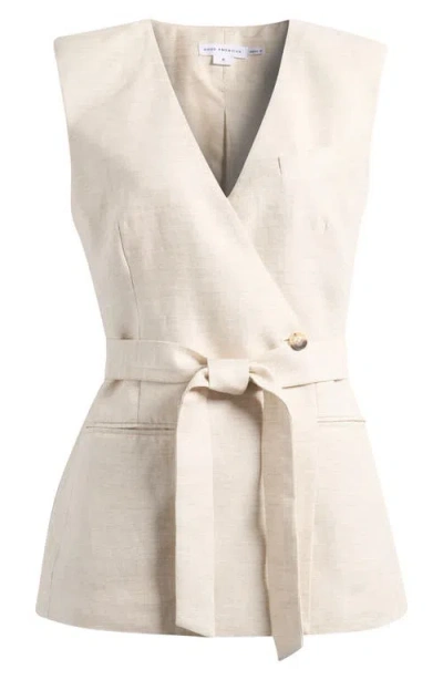 Good American Belted Vest In Brown