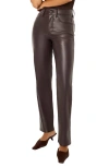 Good American Better Than Leather Faux Leather Good Icon Pants In Bark003