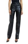 Good American Better Than Leather Faux Leather Good Icon Pants In Black001