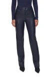 Good American Better Than Leather Faux Leather Good Icon Pants In Ink Blue003