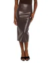 Good American Better Than Faux Leather Midi Pencil Skirt In Bk