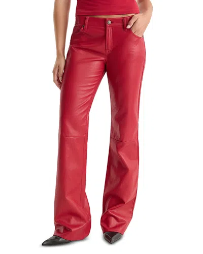 Good American Better Than Leather Vintage Low Rise Bootcut Jeans In Carmine In Pink