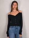 Good American Good Black 100% Cotton Jumper In Black