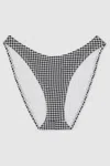 Good American Black  Gingham Bikini Bottoms In Black