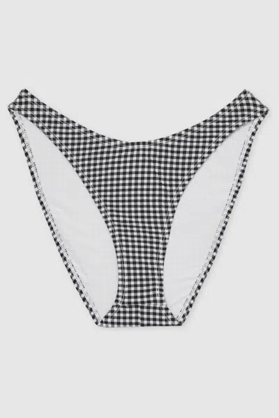 Good American Black  Gingham Bikini Bottoms