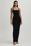 Good American Black  Plisse Dress In Black