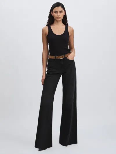 Good American Black Petite Relaxed Jeans