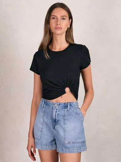 Good American Black Stretch Top