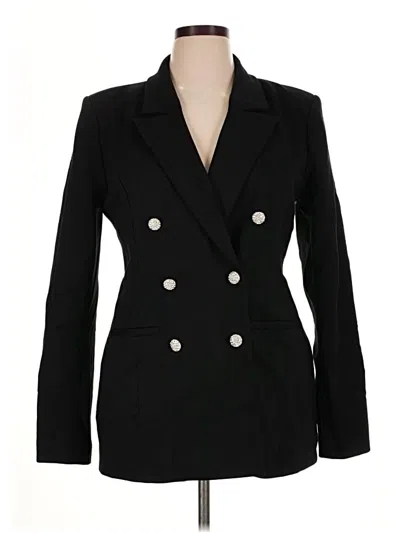 Pre-owned Good American Blazer Jacket In Black
