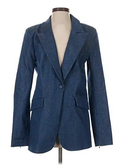 Pre-owned Good American Blazer Jacket In Blue