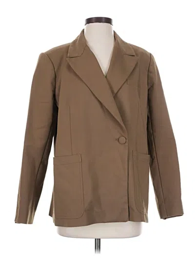 Pre-owned Good American Blazer Jacket In Tan