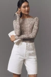 Good American Boat Neck Mesh Bodysuit In Multicolor