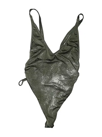 Pre-owned Good American Bodysuit In Green