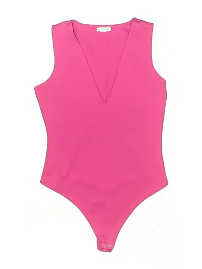 Pre-owned Good American Bodysuit In Pink