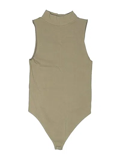 Pre-owned Good American Bodysuit In Tan