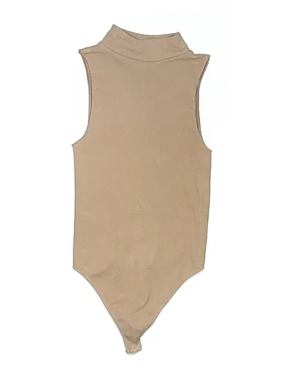 Pre-owned Good American Bodysuit In Tan