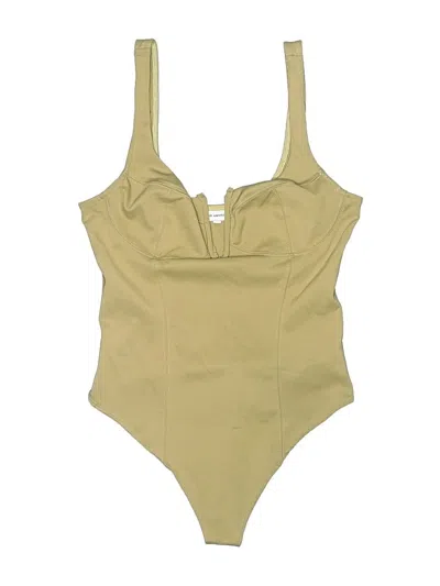 Pre-owned Good American Bodysuit In Tan