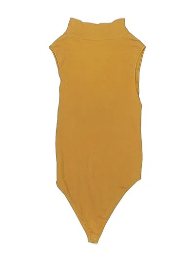 Pre-owned Good American Bodysuit In Yellow
