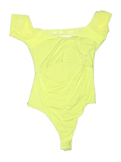 Pre-owned Good American Bodysuit In Yellow