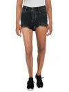 GOOD AMERICAN BOMBSHELL WOMENS FRAYED HEM SHORT CUTOFF SHORTS