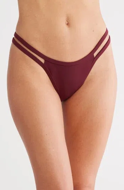 Good American Boomerang Bikini Bottoms In Red