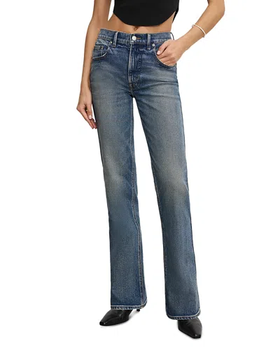 GOOD AMERICAN BOOTCUT JEANS IN INDIGO
