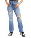 Good American Good Boy 28 Distressed Straight Leg Jeans In I244 In Multi
