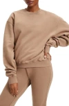 Good American Boyfriend Pullover Sweatshirt In Putty01