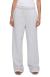 Good American Good Cotton Blend Wide Leg Joggers In Heather Grey001
