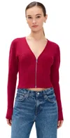 Good American Bustier Sweater Ruby In Red