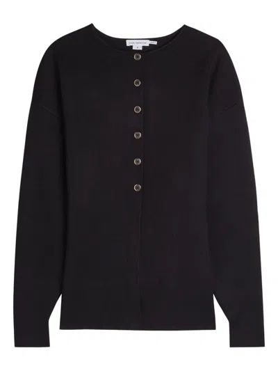 Good American Button Cardigan In Black