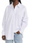 Good American Button Down 2.0 Shirt In White In White
