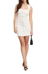 GOOD AMERICAN GOOD AMERICAN BUTTON-UP POWER STRETCH DENIM MINIDRESS