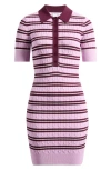 Good American Cable Stitch Polo Sweater Dress In Multi