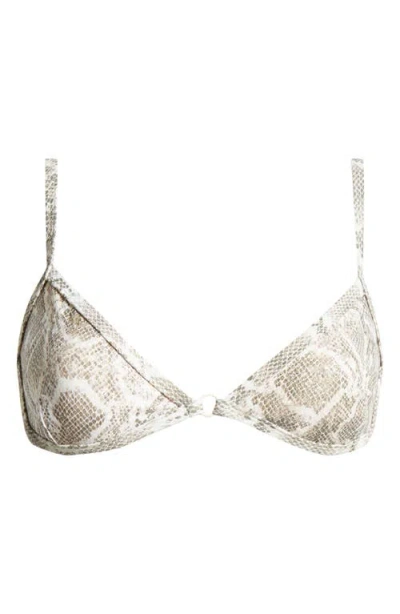 Good American Capri Bikini Top In Ssp Print001