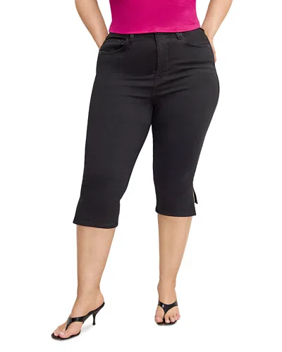 GOOD AMERICAN CAPRI JEANS IN BLACK