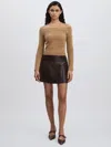 Good American Caramel  Plush Off-shoulder Top
