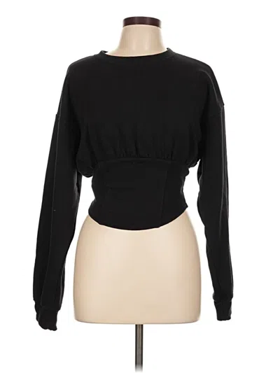 Pre-owned Good American Cardigan Sweater In Black