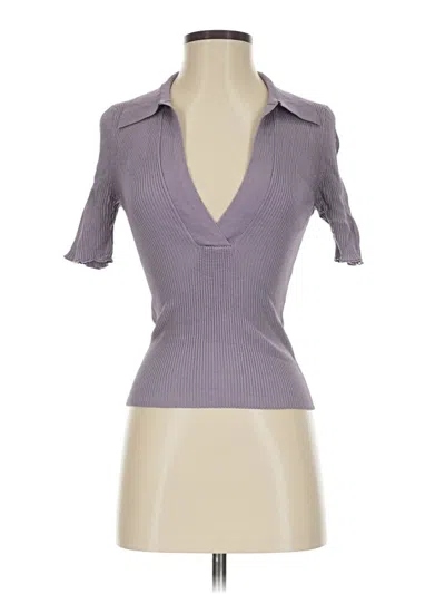 Pre-owned Good American Cardigan Sweater In Purple