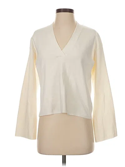 Pre-owned Good American Cardigan Sweater In White