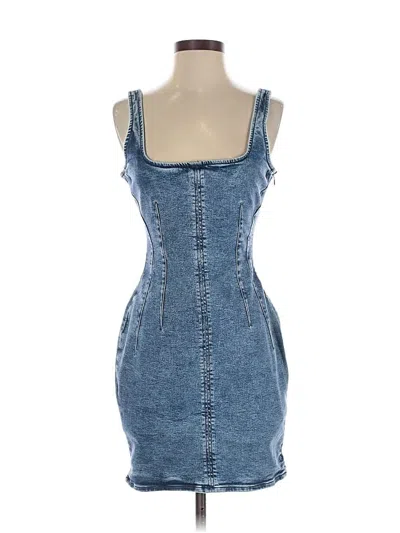 Pre-owned Good American Casual Dress In Blue