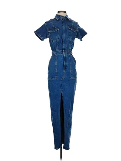 Pre-owned Good American Casual Dress In Blue