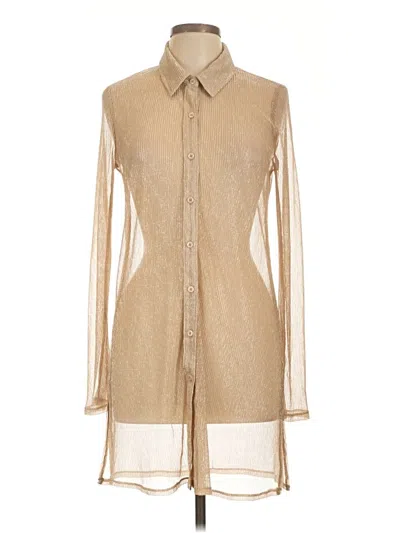 Pre-owned Good American Casual Dress In Tan