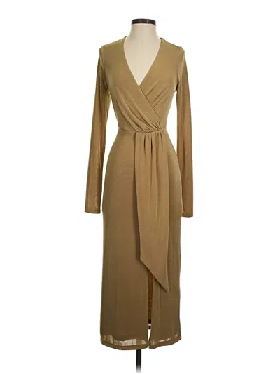Pre-owned Good American Casual Dress In Tan