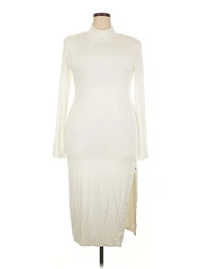 Pre-owned Good American Casual Dress In White