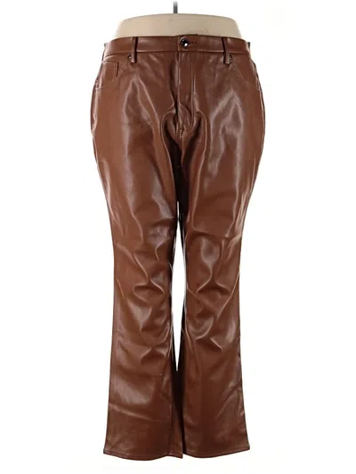 Pre-owned Good American Casual Pants In Brown