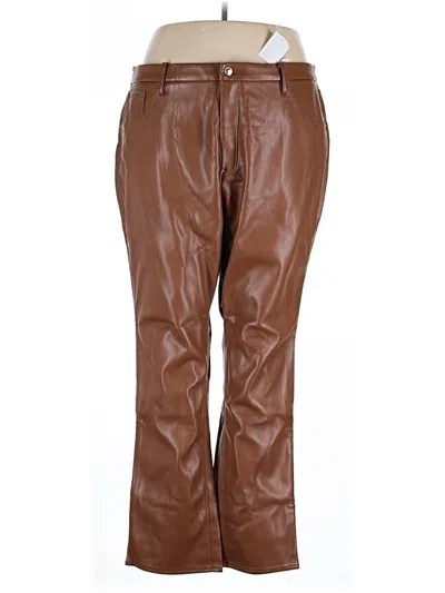 Pre-owned Good American Casual Pants In Brown