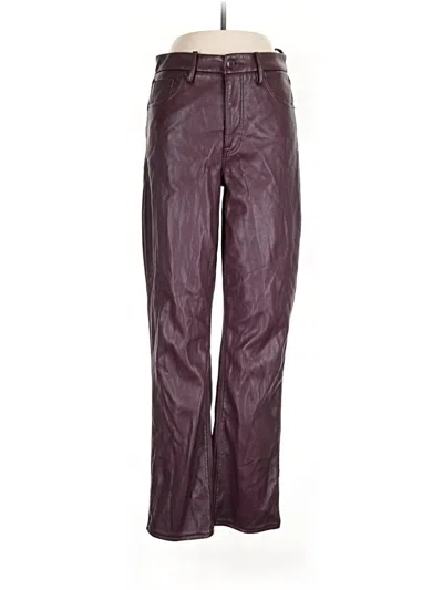 Pre-owned Good American Casual Pants In Burgundy