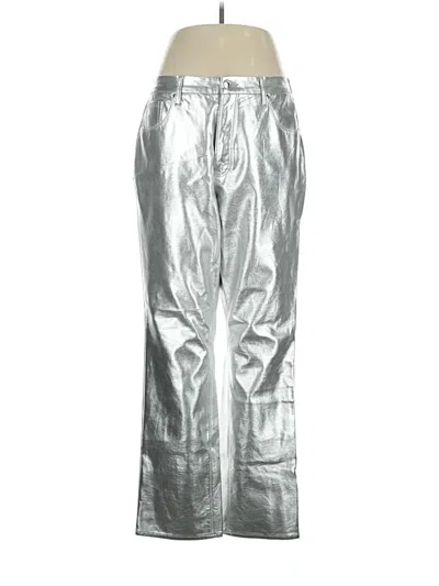 Pre-owned Good American Casual Pants In Silver