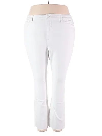 Pre-owned Good American Casual Pants In White